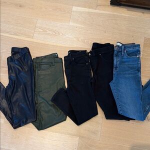 Stylish Women's High-rise Jeggings/ Boot Friendly - 5 Pairs, Size L, 29/30